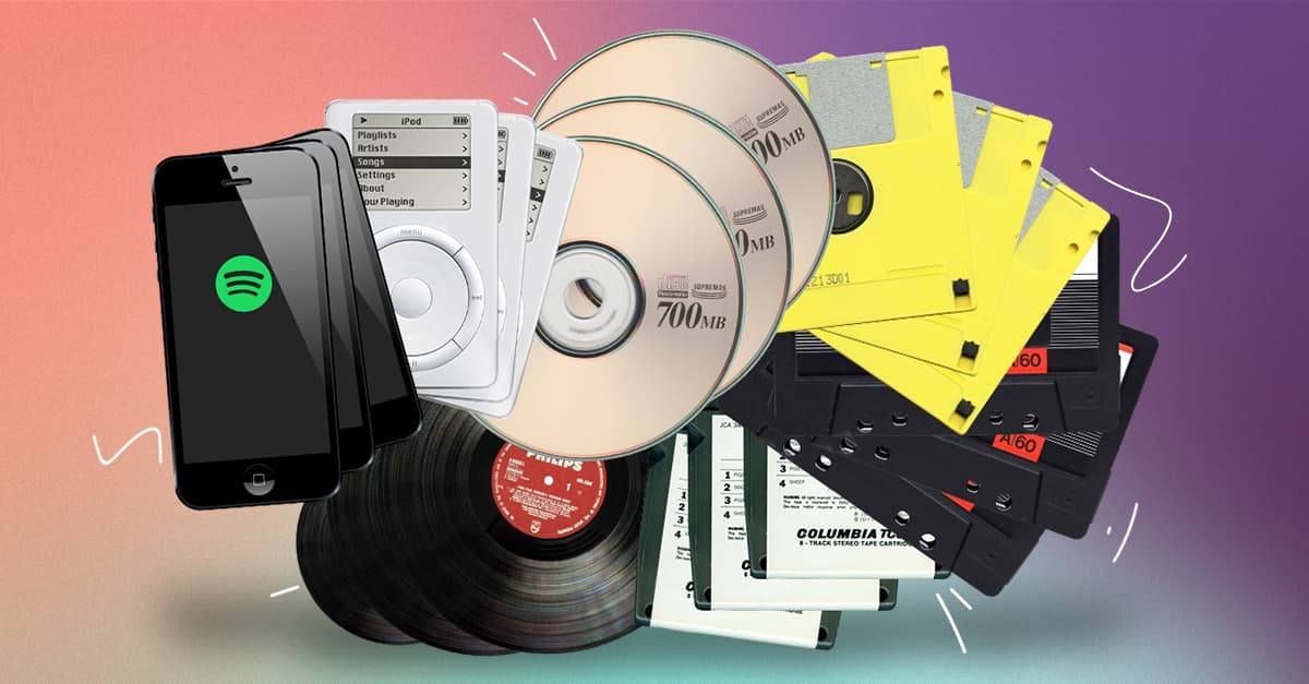 Read - <a href="https://blog-dev.landr.com/music-formats-history/">From Discs to Digital: The Odd History of Music Formats</a> 