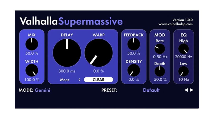 ValhallaDSP Supermassive