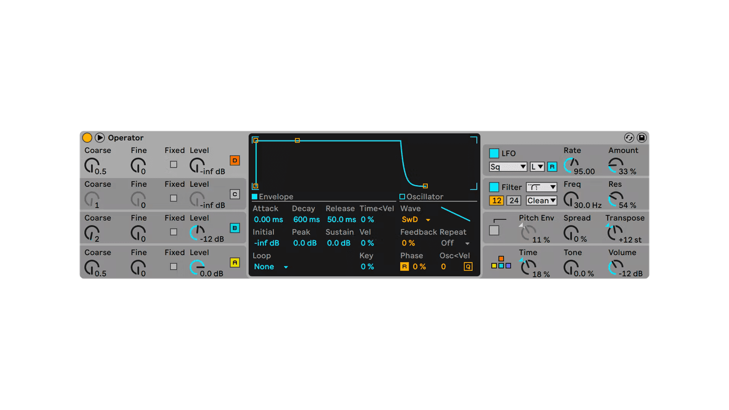 ableton operator fm synth